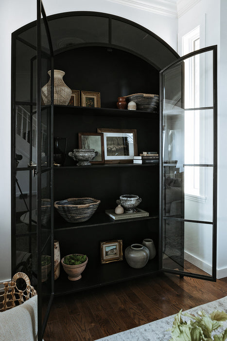calgary designer  interior design  koehndesign  yyclifestyle  yycliving  amy kohen  angled corners  black iron  calgary  calgary furniture  calgary furniture shop  canada  classic design  clean lines  display  Display Cabinet  elegant  french style  furniture  iron frame  modern  online furniture shop  parisian  shopkoehndesign  tempered glass  round edge  brass accents