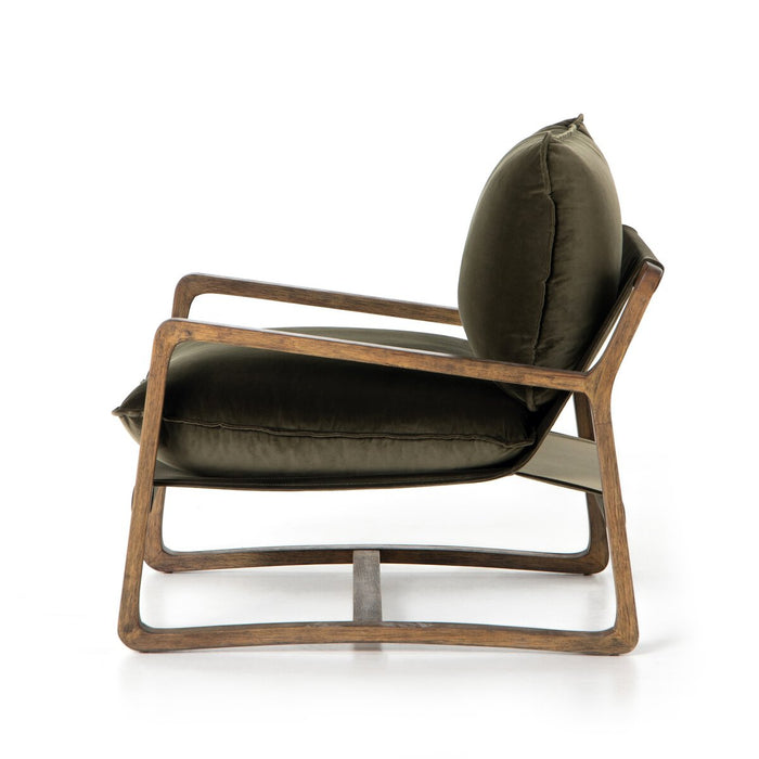Luxury Furniture  interior design  koehndesign  angled arms  Accent Chair  calgary designer  Club Chair  furniture  Lounge Chair  Masculine Chair  MCM Chair  Moss Green  performance fabric  yyclifestyle  yycliving