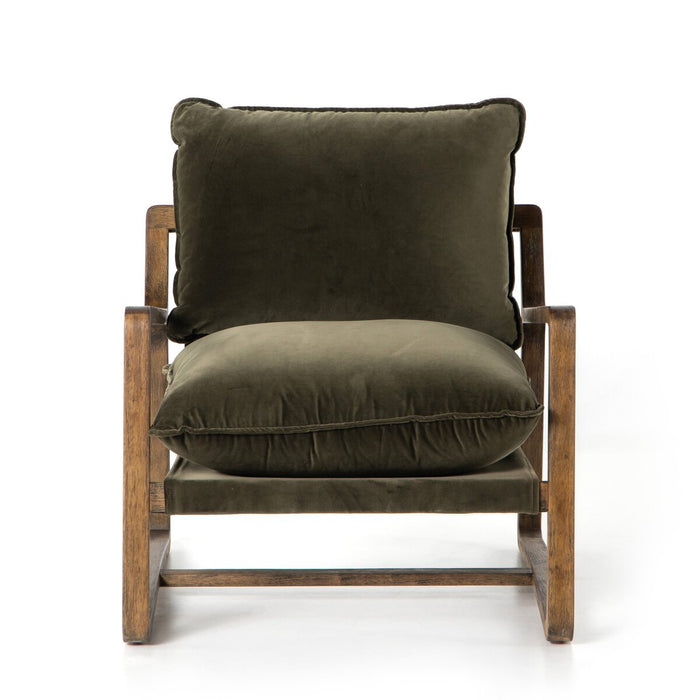 Luxury Furniture  interior design  koehndesign  angled arms  Accent Chair  calgary designer  Club Chair  furniture  Lounge Chair  Masculine Chair  MCM Chair  Moss Green  performance fabric  yyclifestyle  yycliving