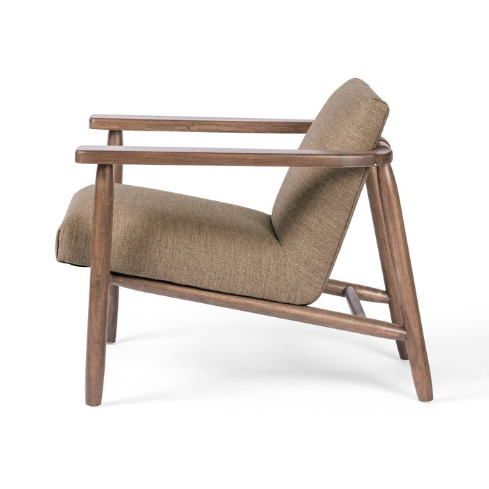 Luxury Furniture  interior design  koehndesign  Accent Chair  angled arms  calgary  calgary designer  Club Chair  MCM Chair  Modern Design  performance fabric  wood accent  yyclifestyle  yycliving  neutral club chair  brown textured fabric