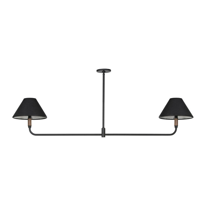 double pendant  Linear lighting  black leather shades  interior design  koehndesign  calgary designer  amy kohen  calgary  yyclifestyle  yycliving  calgary furniture  calgary furniture shop  shopkoehndesign  walnut accents  black iron lighting  Modern Design  clean lines  modern  canada  Modern Lighting  mixed material  online furniture shop  round edge  Tapered Shade  classic design