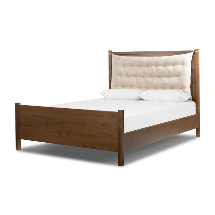 king bed  acacia wood  interior design  koehndesign  calgary designer  amy kohen  calgary  performance fabric  harbor sand fabric  woven material  mid-century  mid century design  yyclifestyle  yycliving  calgary furniture  calgary furniture shop  shopkoehndesign  clean lines  Modern Design  furniture  modern  canada  online furniture shop  Luxury Furniture  casual comfort  minimalist  round edge  tufted style  sling cushion  wood frame