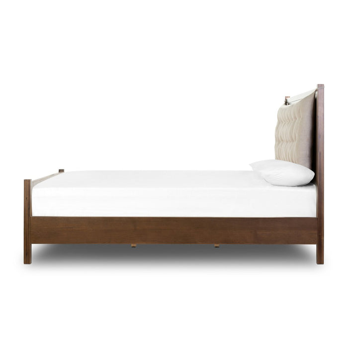 king bed  acacia wood  interior design  koehndesign  calgary designer  amy kohen  calgary  performance fabric  harbor sand fabric  woven material  mid-century  mid century design  yyclifestyle  yycliving  calgary furniture  calgary furniture shop  shopkoehndesign  clean lines  Modern Design  furniture  modern  canada  online furniture shop  Luxury Furniture  casual comfort  minimalist  round edge  tufted style  sling cushion  wood frame