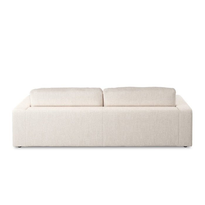 natural woven fabric deep cozy cream modern sofa amy koehn calgary designer calgary furniture shop