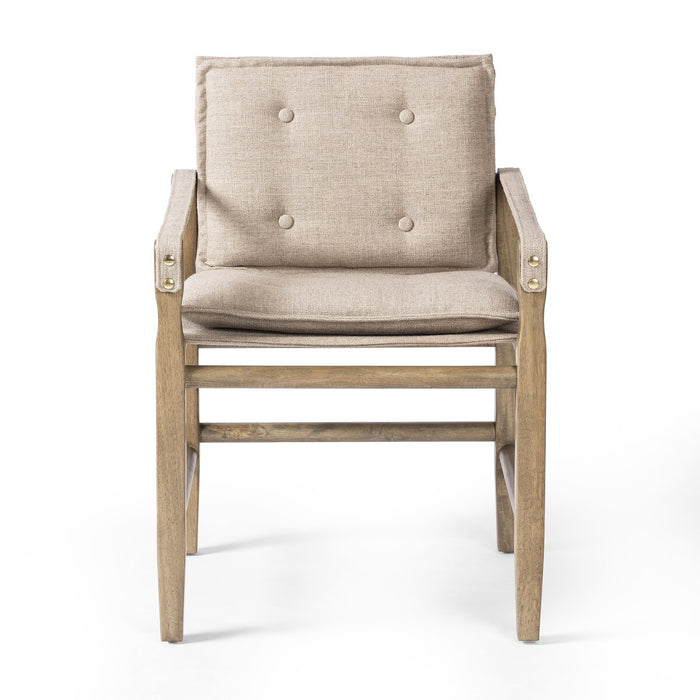 safari inspired  Dining Armchair  interior design  calgary designer  koehndesign  yyclifestyle  amy kohen  buff parawood  alcala taupe performance fabric  calgary  yycliving  calgary furniture  furniture  shopkoehndesign  angled arms  angled corners  calgary furniture shop  canada  casual comfort  clean lines  comfort  Comfortable Dining Chair  Dining Chair  lounging  mid century design  minimalist  modern  natural living  wood accent  wood frame  wood grain  woven material