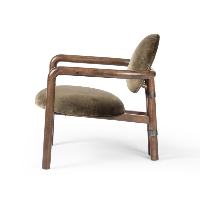calgary designer  Accent Chair  amy kohen  calgary  furniture  Green Velvet  interior design  koehndesign  Lounge Chair  Luxury Furniture  Modern Design  Masculine Chair  Moss Green  Olive Velvet  round edge  Velvet  wood accent  yyclifestyle  yycliving  surrey olive