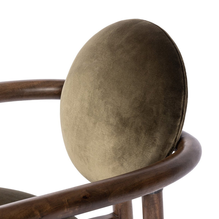 calgary designer  Accent Chair  amy kohen  calgary  furniture  Green Velvet  interior design  koehndesign  Lounge Chair  Luxury Furniture  Modern Design  Masculine Chair  Moss Green  Olive Velvet  round edge  Velvet  wood accent  yyclifestyle  yycliving  surrey olive