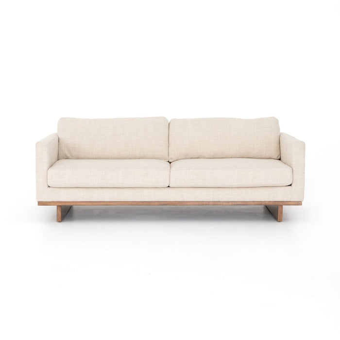 amykoehn, koehndesign, cream sofa, fabric sofa, wood accents, yyc living, interior design, calgary, loveseat, sofa, couch, furniture,
