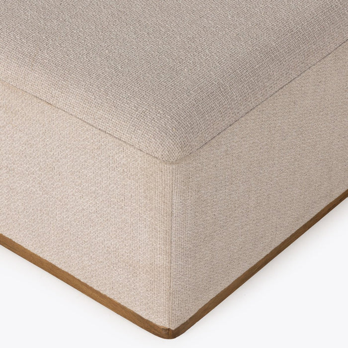 almond parawood  amy kohen  bench  calgary  calgary designer  calgary furniture  calgary furniture shop  canada  casual comfort  clean lines  comfort  cocktail ottoman  display ottoman  french style  interior design  ivory  koehndesign  large ottoman  Luxury Furniture  mid-century  minimalist  minimalist design  modern  modern bench  natural fabric  online furniture shop  performance fabric  restful  round edge  upholstery  wood base  yyclifestyle  yycliving