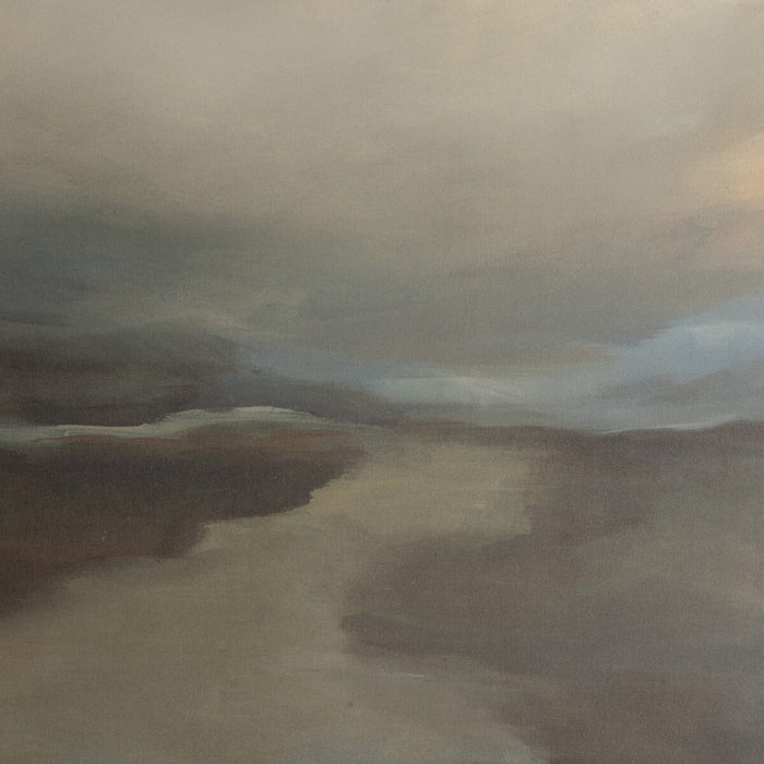 unique artwork  Lauren Fuhr  vertical orientation  Landscape artwork  peaceful landscape  Atmospheric Landscape  water and sky  neutral tones  interior design  koehndesign  calgary designer  amy kohen  calgary  matte canvas  white oak floater frame  yyclifestyle  yycliving  calgary furniture  calgary furniture shop  shopkoehndesign  canada  art  large artwork  calming