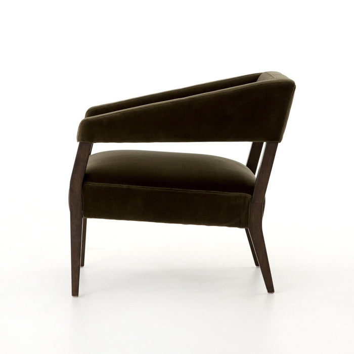 KoehnDesign, MCM Chair, Green Velvet, YYC Lifestyle, Calgary, Luxury Furniture, YYC Living, YYC, Calgary Design, Olive Green Chair