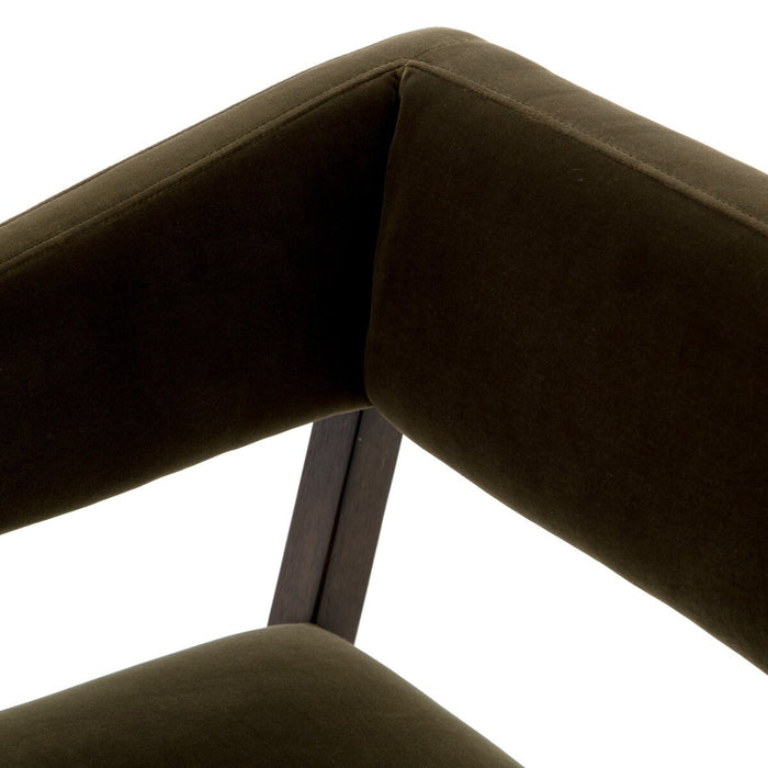 KoehnDesign, MCM Chair, Green Velvet, YYC Lifestyle, Calgary, Luxury Furniture, YYC Living, YYC, Calgary Design, Olive Green Chair