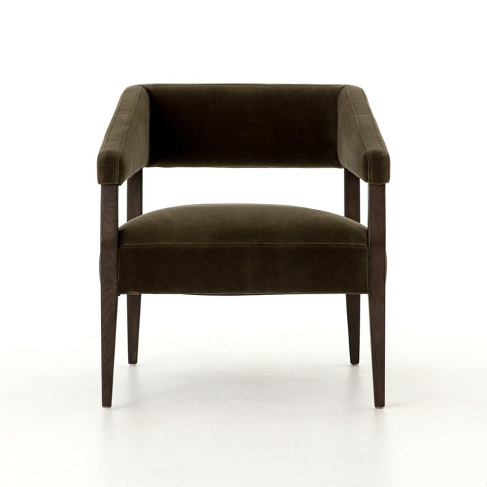 KoehnDesign, MCM Chair, Green Velvet, YYC Lifestyle, Calgary, Luxury Furniture, YYC Living, YYC, Calgary Design, Olive Green Chair