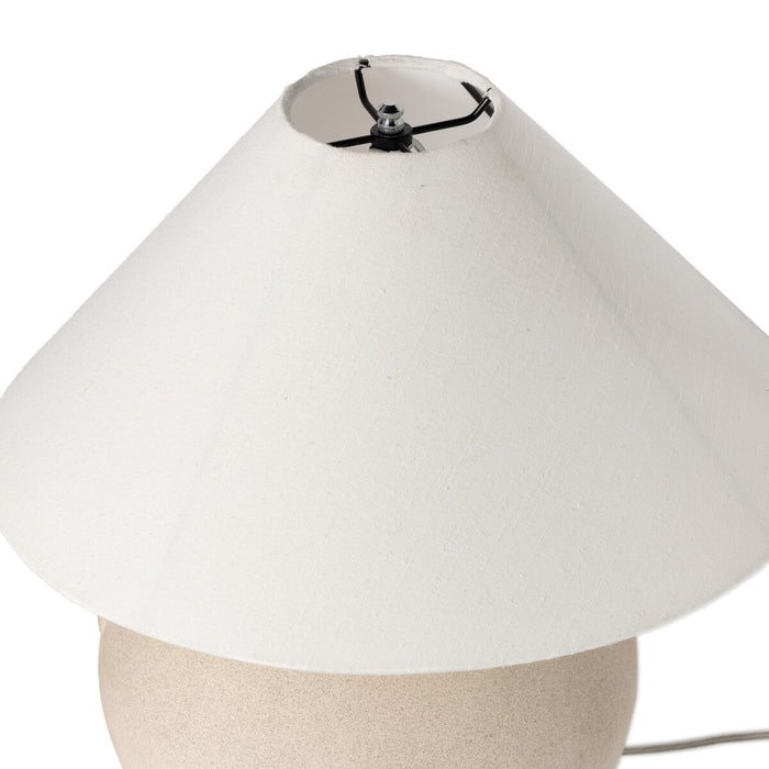 Light Sand Ceramic  Textured Ceramic  Ceramic Lighting  ceramic table lamp  Solid Linen  linen shade  Ivory Linen  Tapered Shade  Modern Lighting  Modern Design  modern  interior design  koehndesign  calgary designer  amy kohen  calgary  shopkoehndesign  calgary furniture shop  calgary furniture  yycliving  yyclifestyle  online furniture shop  canada  clean lines  Luxury Furniture  elegant  round edge  round  round base  minimalist