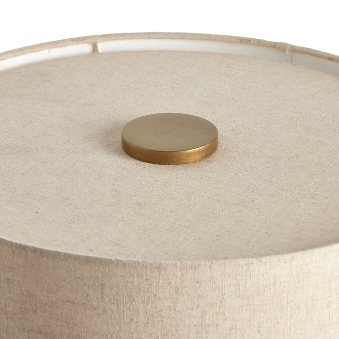 Table Lamp  natural linen  interior design  koehndesign  calgary designer  amy kohen  calgary  brass accents  antique brass  Solid Linen  modern  Modern Design  Modern Lighting  round  round base  round edge  soft light  shopkoehndesign  calgary furniture shop  calgary furniture  yycliving  yyclifestyle  online furniture shop  clean lines  canada  minimalist