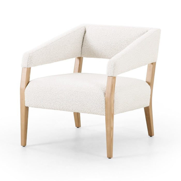 KoehnDesign, YYCliving, Luxury Design, Ivory Boucle Chair, Lounge Chair, AmyKoehn, YYC, Modern Design, MCM Chair