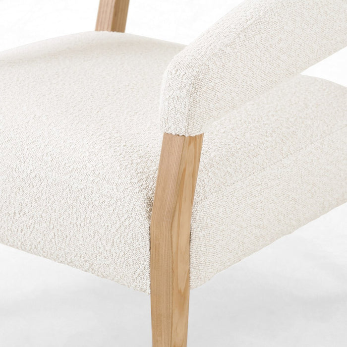 KoehnDesign, YYCliving, Luxury Design, Ivory Boucle Chair, Lounge Chair, AmyKoehn, YYC, Modern Design, MCM Chair