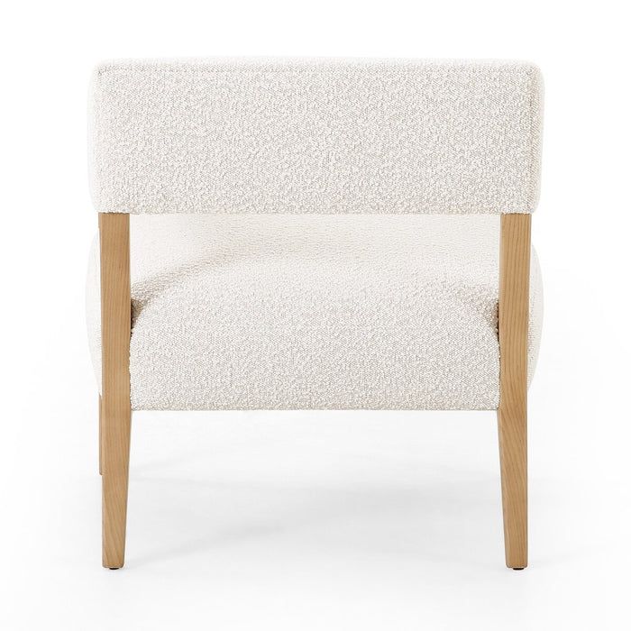KoehnDesign, YYCliving, Luxury Design, Ivory Boucle Chair, Lounge Chair, AmyKoehn, YYC, Modern Design, MCM Chair