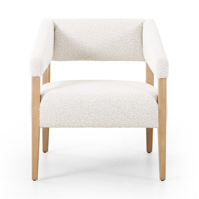 KoehnDesign, YYCliving, Luxury Design, Ivory Boucle Chair, Lounge Chair, AmyKoehn, YYC, Modern Design, MCM Chair