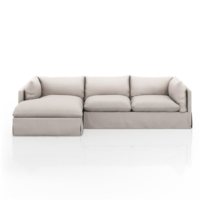 neutral high performance fabric slipcover lounging sectional pillow cushions amy koehn calgary designer koehndesign calgary furniture shop
