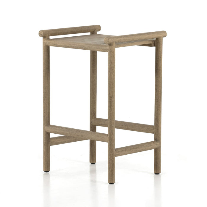 indoor outdoor teal frame armless counter stool removable cushions shopkohendesign calgary furniture shop amy koehn calgary designer