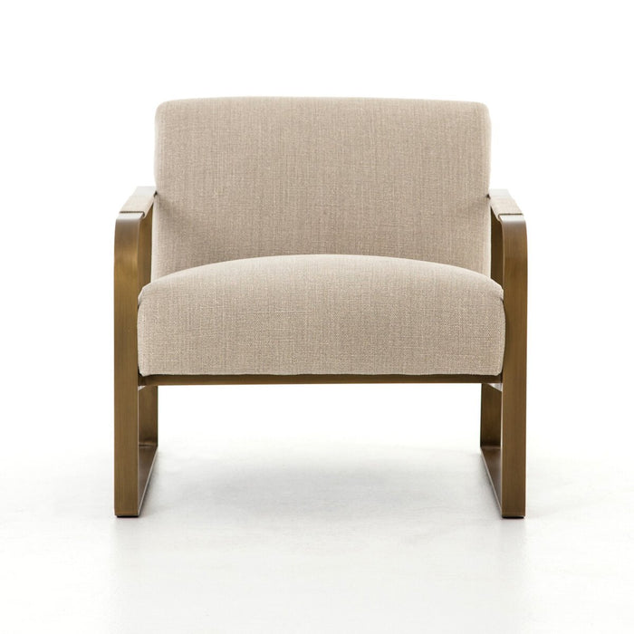 Accent Chair  amy kohen  angled arms  calgary  calgary designer  casual comfort  clean lines  cozy chair  cream  furniture  interior design  koehndesign  Lounge Chair  Luxury Furniture  mid-century  modern  natural fabric  neutral club chair  parisian  pillow cushions