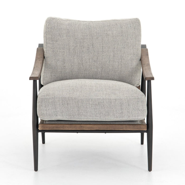 Luxury Furniture  koehndesign  furniture  Accent Chair  angled arms  calgary designer  Lounge Chair  Modern Design  performance fabric  wood accent  yyclifestyle  yycliving  Grey Accent Chair  Masculine Chair