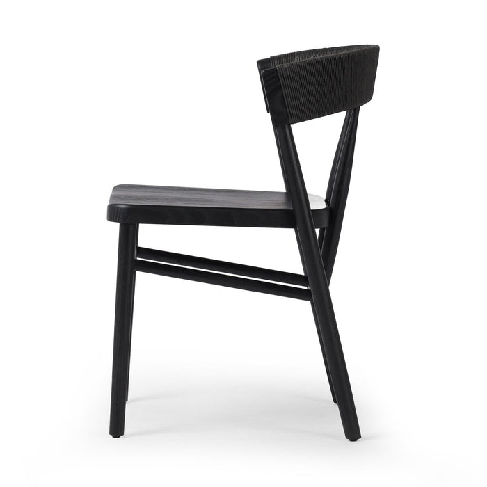Dining Chair  modern dining  dining  wood frame  wood grain  solid wood  solid oak  black oak  black rush  mixed material  interior design  koehndesign  calgary designer  amy kohen  calgary  shopkoehndesign  calgary furniture shop  calgary furniture  yycliving  yyclifestyle  Modern Design  clean lines  modern  furniture  canada  minimalist  online furniture shop  Luxury Furniture  casual comfort  black dining chair  oak dining chair