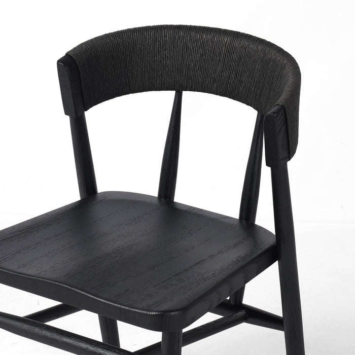 Dining Chair  modern dining  dining  wood frame  wood grain  solid wood  solid oak  black oak  black rush  mixed material  interior design  koehndesign  calgary designer  amy kohen  calgary  shopkoehndesign  calgary furniture shop  calgary furniture  yycliving  yyclifestyle  Modern Design  clean lines  modern  furniture  canada  minimalist  online furniture shop  Luxury Furniture  casual comfort  black dining chair  oak dining chair