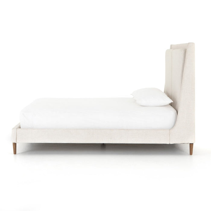 upholstered bed  king bed  cozy bed  interior design  koehndesign  calgary designer  amy kohen  calgary  performance fabric  dover crescent  shopkoehndesign  calgary furniture shop  calgary furniture  yycliving  yyclifestyle  solid wood  wood base  wood frame  wood accent  padded headboard  Modern Design  clean lines  furniture  modern  canada  minimalist  casual comfort  Luxury Furniture  online furniture shop  ivory