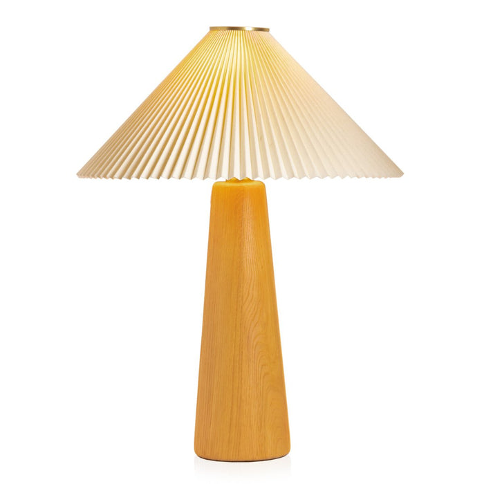 light oak  oak table lamp  Tapered Shade  pleated shade  Modern Lighting  Modern Design  modern  antique brass  brass  brass accents  interior design  koehndesign  calgary designer  amy kohen  calgary  yyclifestyle  yycliving  calgary furniture  calgary furniture shop  shopkoehndesign  round edge  round base  mid century design  mid-century