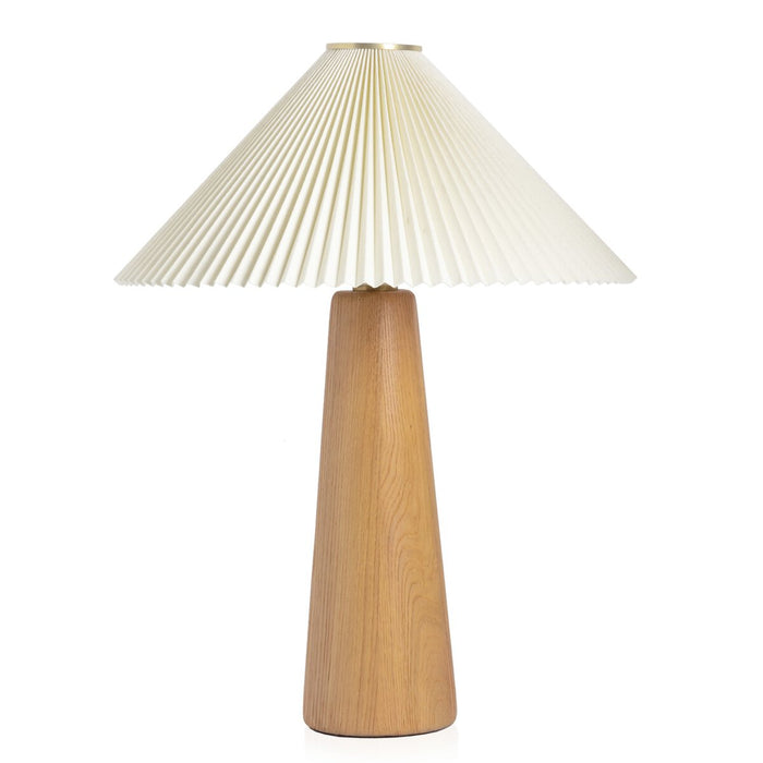 light oak  oak table lamp  Tapered Shade  pleated shade  Modern Lighting  Modern Design  modern  antique brass  brass  brass accents  interior design  koehndesign  calgary designer  amy kohen  calgary  yyclifestyle  yycliving  calgary furniture  calgary furniture shop  shopkoehndesign  round edge  round base  mid century design  mid-century