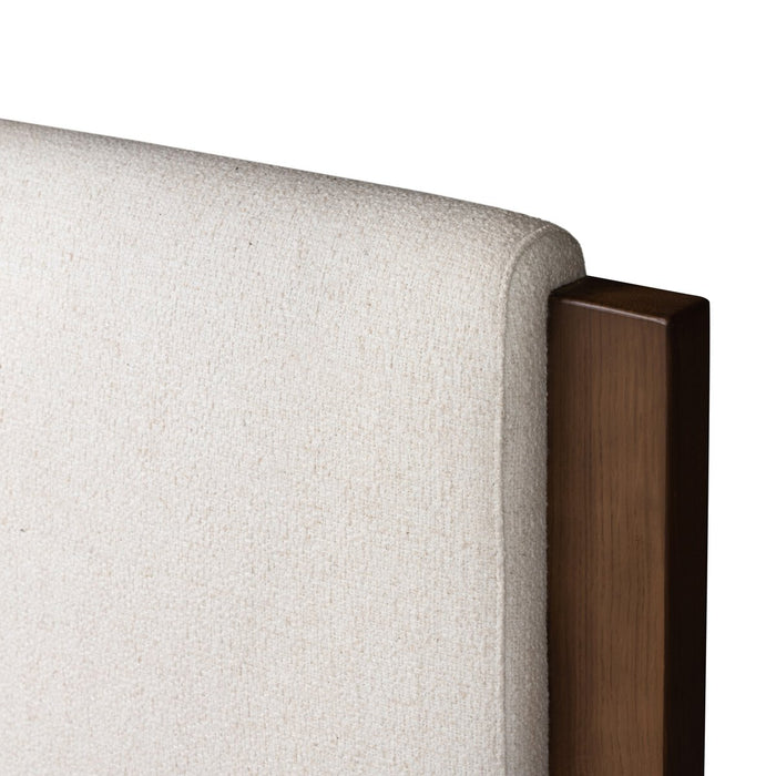 king bed  solid oak  oak accent  ivory  ivory fabric  upholstery  off-white upholster  upholstered bed  cream upholstery  upholstered headboard  interior design  koehndesign  calgary designer  amy kohen  calgary  mid century design  mid-century  yyclifestyle  yycliving  calgary furniture  calgary furniture shop  shopkoehndesign  canada  furniture  clean lines  Modern Design  modern  Luxury Furniture  online furniture shop  plush  wood frame  wood base  wood grain  solid wood