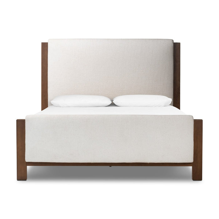 king bed  solid oak  oak accent  ivory  ivory fabric  upholstery  off-white upholster  upholstered bed  cream upholstery  upholstered headboard  interior design  koehndesign  calgary designer  amy kohen  calgary  mid century design  mid-century  yyclifestyle  yycliving  calgary furniture  calgary furniture shop  shopkoehndesign  canada  furniture  clean lines  Modern Design  modern  Luxury Furniture  online furniture shop  plush  wood frame  wood base  wood grain  solid wood