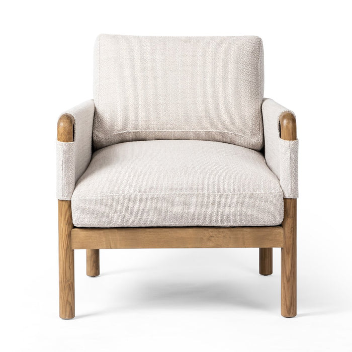yycliving  yyclifestyle  wood accent  round edge  round  plush accent chair  neutral club chair  Modern Design  MCM Chair  Luxury Furniture  Lounge Chair  koehndesign  ivory accent chair  interior design  furniture  cream club chair  calgary designer  calgary  amy kohen  Accent Chair