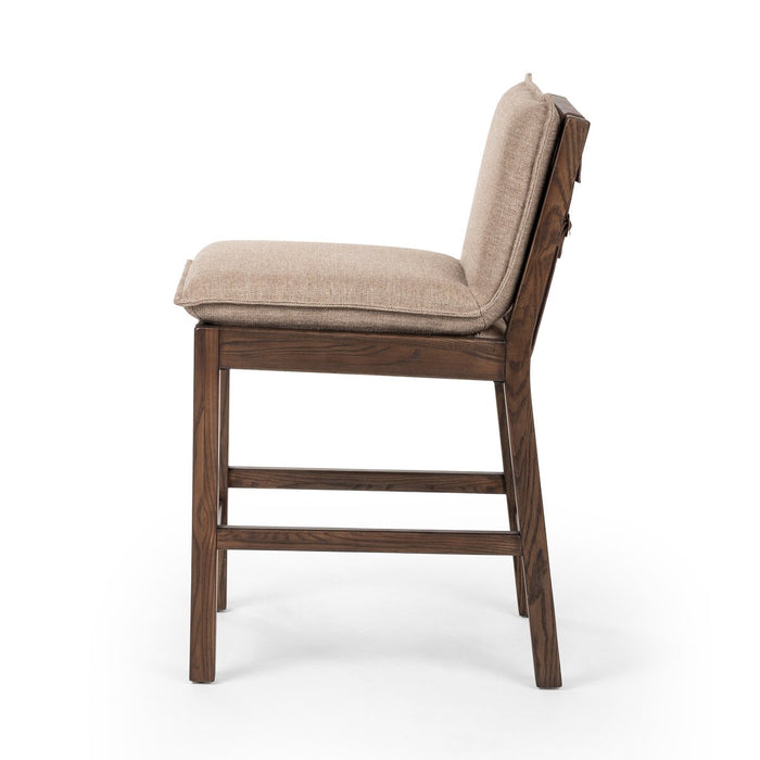 armless parawood fame linen blend sand colour cushions with performance fabric shopkohendesign calgary furniture shop calgary designer amy koehn