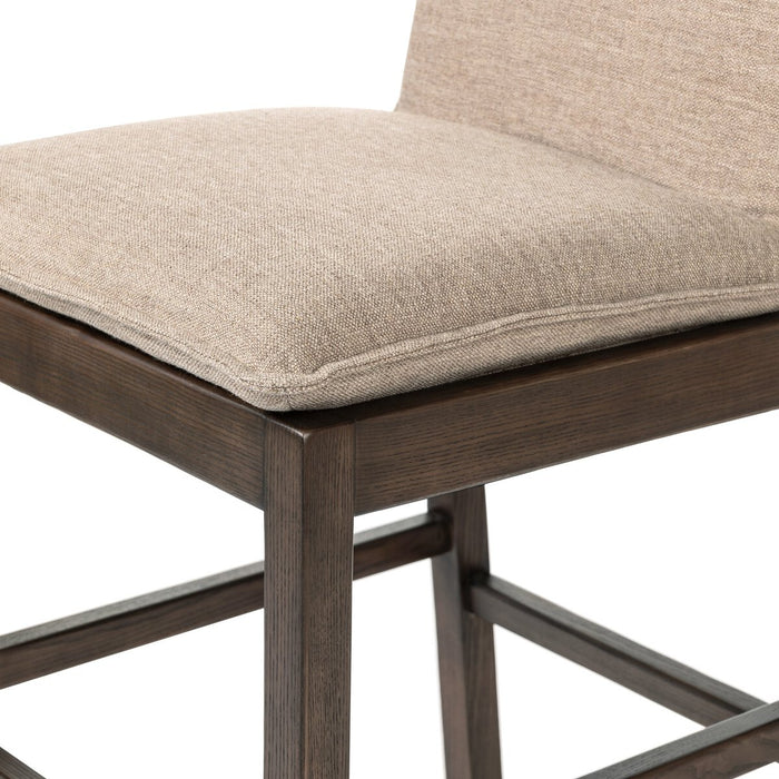 armless parawood fame linen blend sand colour cushions with performance fabric shopkohendesign calgary furniture shop calgary designer amy koehn