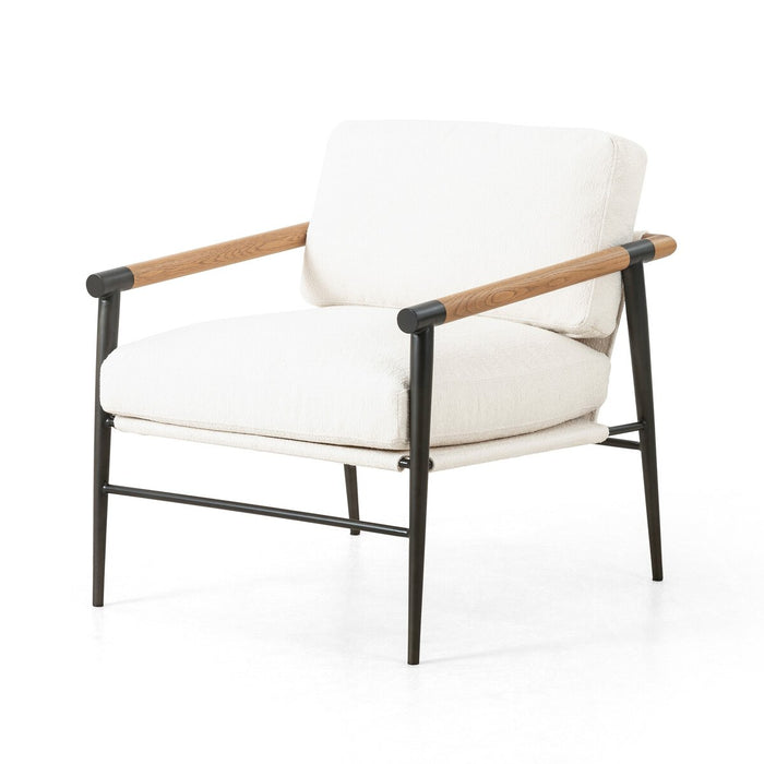 Accent Chair amy kohen angled arms calgary designer Club Chair cream club chair interior design ivory accent chair koehndesign Lounge Chair Luxury Furniture MCM Chair Modern Design neutral club chair wood accent yyclifestyle yycliving