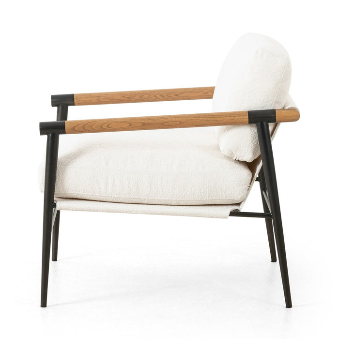 Accent Chair  amy kohen  angled arms  calgary designer  Club Chair  cream club chair  interior design  ivory accent chair  koehndesign  Lounge Chair  Luxury Furniture  MCM Chair  Modern Design  neutral club chair  wood accent  yyclifestyle  yycliving
