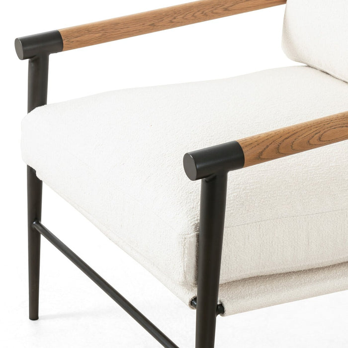 Accent Chair  amy kohen  angled arms  calgary designer  Club Chair  cream club chair  interior design  ivory accent chair  koehndesign  Lounge Chair  Luxury Furniture  MCM Chair  Modern Design  neutral club chair  wood accent  yyclifestyle  yycliving