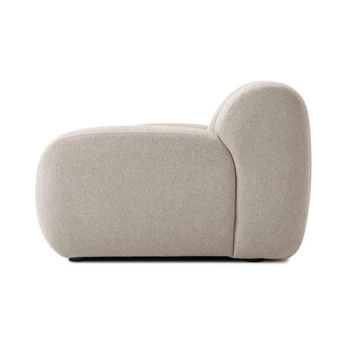 plush sofa wide channeling cream ivory tweed fabric cloud like sofa amy koehn calgary designer calgary furniture shop