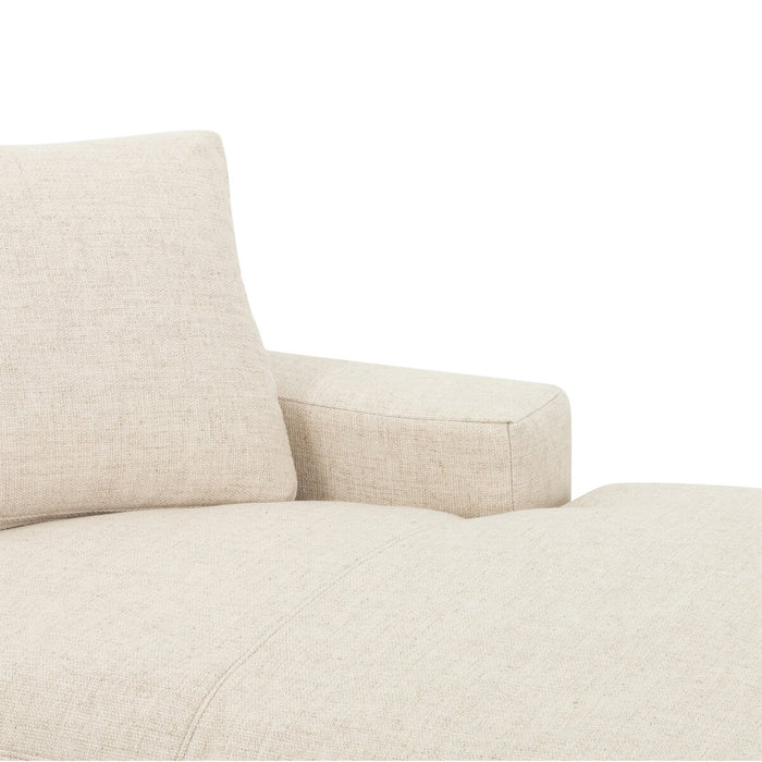 deep cozy cream feather filled square block arms sectional performance fabric amy koehn koehn design calgary designer calgary furniture shop