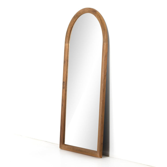 floor mirror  acacia  acacia wood  Smoked acacia  art deco  round edge  arched detail  smooth wooden frame  interior design  koehndesign  calgary designer  amy kohen  calgary  yyclifestyle  yycliving  calgary furniture  calgary furniture shop  shopkoehndesign  canada  modern  furniture  clean lines  Modern Design  minimalist  wood frame  mirror