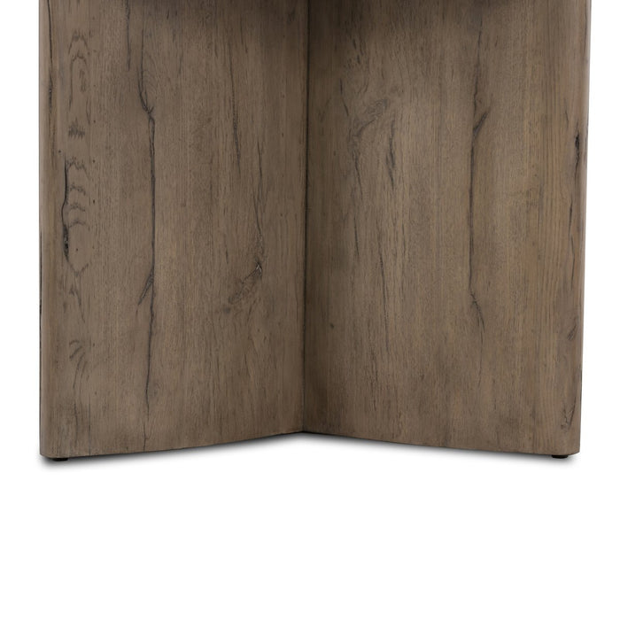 mixed material  rustic grey oak  calgary designer  interior design  koehndesign  yyclifestyle  yycliving  marble tabletop  marble  marble and wood  white marble  modern  calgary furniture  furniture  calgary  amy kohen  accent table  angled corners  calgary furniture shop  canada  clean lines  drink table  Luxury Furniture  minimalist design  modern accent table  natural living  polished white marble  round  round edge  shopkoehndesign