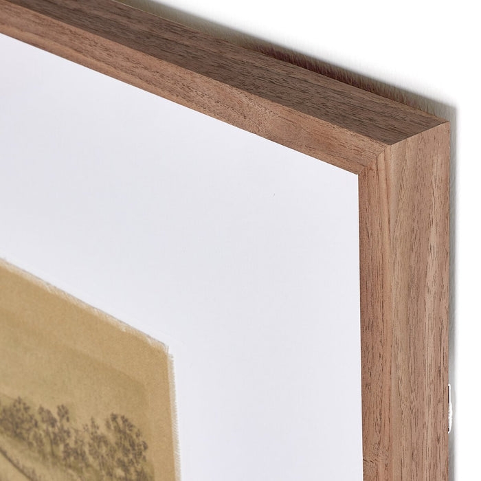 Trees and Water artwork  tree artwork  unique artwork  Landscape artwork  ethereal artwork  art  Aileen Fitzgerald  raw canvas  interior design  koehndesign  calgary designer  amy kohen  calgary  rustic walnut frame  acrylic glazing  shopkoehndesign  calgary furniture shop  calgary furniture  yycliving  yyclifestyle  vintage inspired  Atmospheric Landscape  peaceful landscape  horizontal artwork