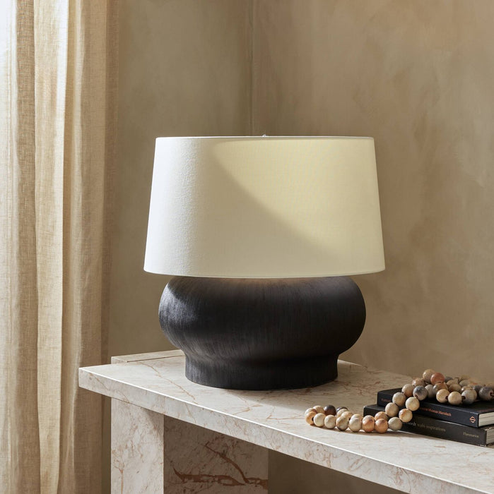 Table Lamp  ceramic table lamp  modern  Modern Design  Modern Lighting  linen blend  linen shade  Ivory Linen  Matte Black Ceramic  interior design  koehndesign  calgary designer  amy kohen  calgary  yyclifestyle  yycliving  calgary furniture  calgary furniture shop  shopkoehndesign  canada  clean lines  round edge  round  round base