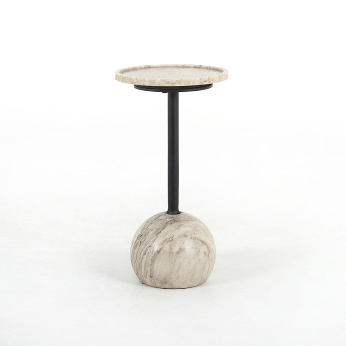 stone accent table  marble tabletop  marble  antique marble  accent table  drink table  calgary designer  interior design  koehndesign  yyclifestyle  yycliving  round base  amy kohen  art deco  calgary  calgary furniture  calgary furniture shop  canada  clean lines  elegant  mid-century  modern  modern accent table  round  round edge