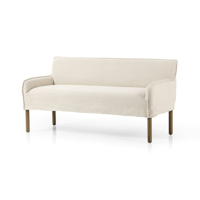 amy kohen  angled arms  bench  bench seating  calgary  calgary designer  calgary furniture  calgary furniture shop  canada  casual comfort  clean lines  comfort  elegant  french style  interior design  ivory  koehndesign  Luxury Furniture  modern  natural fabric  parisian  performance fabric  restful  shopkoehndesign  traditional  upholstery  wood base  woven fabric  yyclifestyle  yycliving  linen slipcover  natural linen bench