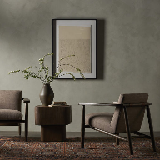 Luxury Furniture  interior design  koehndesign  Accent Chair  angled arms  calgary  calgary designer  Club Chair  MCM Chair  Modern Design  performance fabric  wood accent  yyclifestyle  yycliving  neutral club chair  brown textured fabric