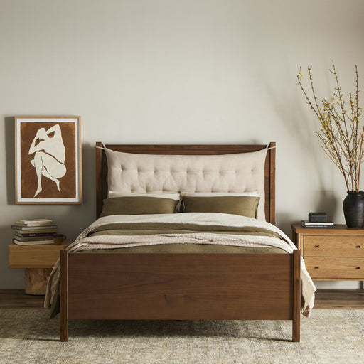 king bed  acacia wood  interior design  koehndesign  calgary designer  amy kohen  calgary  performance fabric  harbor sand fabric  woven material  mid-century  mid century design  yyclifestyle  yycliving  calgary furniture  calgary furniture shop  shopkoehndesign  clean lines  Modern Design  furniture  modern  canada  online furniture shop  Luxury Furniture  casual comfort  minimalist  round edge  tufted style  sling cushion  wood frame